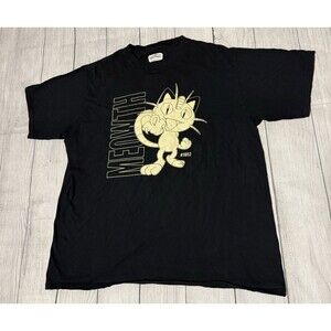 Pokemon Amazon Graphic T Shirt Club Exclusive Meowth 0065 Size XL Black